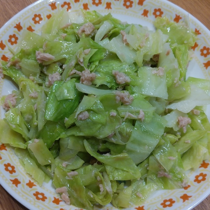 ゆでキャベツのツナサラダ